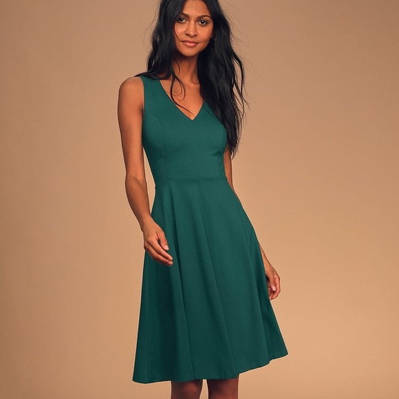 Lulus Dresses & Skirts - Lulus Hello World Dark Green Midi Dress
